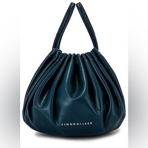 SIMON MILLER Vegan Leather Scrunch Bag in Oasis